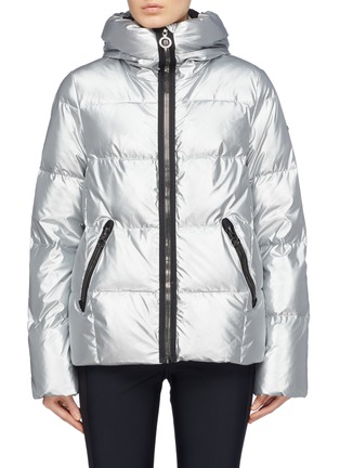 Main View - Click To Enlarge - GOLDBERGH - 'Nuvola' hooded metallic down puffer ski jacket