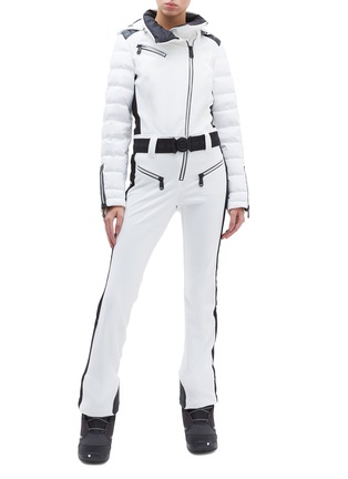 Figure View - Click To Enlarge - GOLDBERGH - 'Flame' belted hooded PrimaLoft® down ski jumpsuit