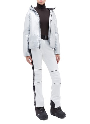 Figure View - Click To Enlarge - GOLDBERGH - 'Poppy' belted stripe outseam Schoeller® ski pants