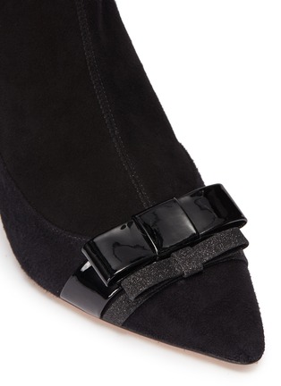 Detail View - Click To Enlarge - SOPHIA WEBSTER - 'Andie Bow' suede ankle boots