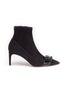 Main View - Click To Enlarge - SOPHIA WEBSTER - 'Andie Bow' suede ankle boots