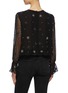 Back View - Click To Enlarge - AMIRI - Star embellished beaded silk chiffon top