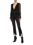 Figure View - Click To Enlarge - AMIRI - Star embellished beaded silk chiffon top