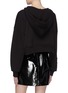 Back View - Click To Enlarge - AMIRI - 'Army' slogan print cross front cropped hoodie