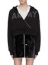 Main View - Click To Enlarge - AMIRI - 'Army' slogan print cross front cropped hoodie