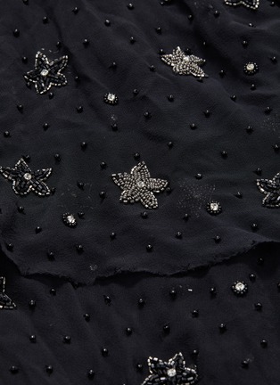  - AMIRI - Star embellished beaded tiered high-low silk chiffon dress