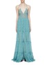 Main View - Click To Enlarge - AMIRI - Split front floral print tiered silk camisole dress