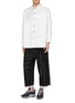 Figure View - Click To Enlarge - SULVAM - Contrast topstitching panelled shirt