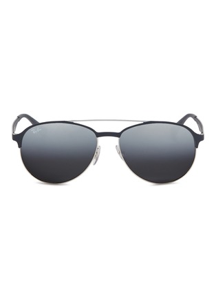 Main View - Click To Enlarge - RAY-BAN - 'RB3606' mirror metal aviator sunglasses