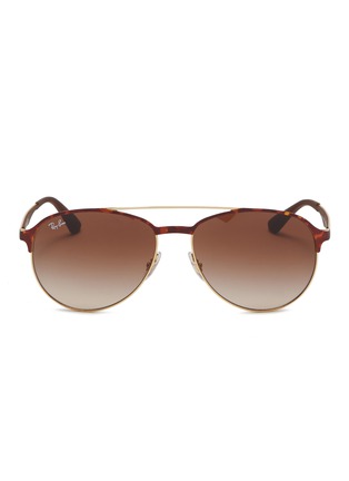 Main View - Click To Enlarge - RAY-BAN - 'RB3606' metal aviator sunglasses
