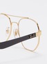 Detail View - Click To Enlarge - RAY-BAN - 'RX8418' contrast temple metal square optical glasses