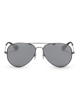 Main View - Click To Enlarge - RAY-BAN - 'RB3558' mirror metal aviator sunglasses
