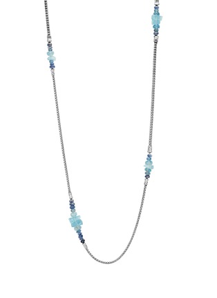 Main View - Click To Enlarge - JOHN HARDY - 'Classic Chain' aquamarine kyanite silver mini necklace