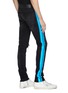 Back View - Click To Enlarge - AMIRI - 'Track' neon stripe outseam ripped skinny jeans
