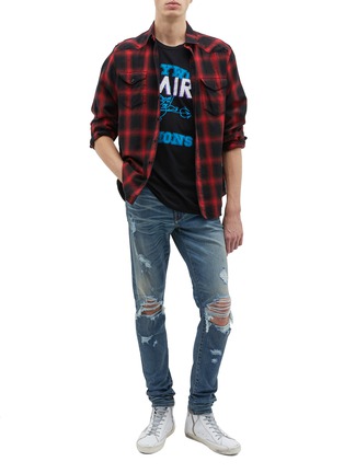 Figure View - Click To Enlarge - AMIRI - 'Thrasher' ripped slim fit jeans