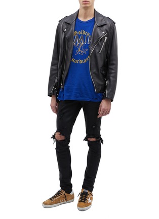 Figure View - Click To Enlarge - AMIRI - 'Thrasher' ripped slim fit jeans
