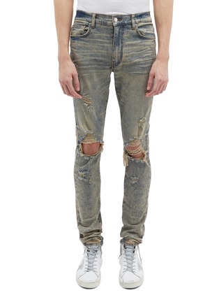Main View - Click To Enlarge - AMIRI - 'Thrasher' ripped slim fit jeans