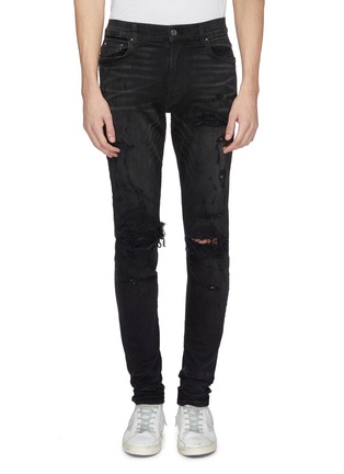 Main View - Click To Enlarge - AMIRI - 'Super Repair' ripped skinny jeans