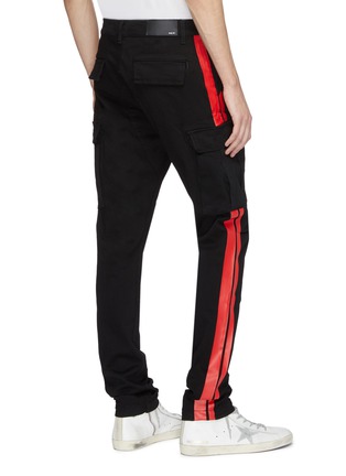 Back View - Click To Enlarge - AMIRI - 'Stack' stripe outseam twill cargo track pants