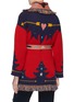 Back View - Click To Enlarge - ALANUI - 'Good Luck' graphic jacquard belted fringe wrap cardigan