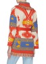 Back View - Click To Enlarge - ALANUI - 'Chinchilla' graphic jacquard belted fringe wrap cardigan
