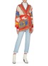 Figure View - Click To Enlarge - ALANUI - 'Chinchilla' graphic jacquard belted fringe wrap cardigan