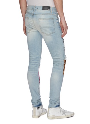 Back View - Click To Enlarge - AMIRI - 'Art Patch' ripped skinny jeans