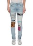 Main View - Click To Enlarge - AMIRI - 'Art Patch' ripped skinny jeans