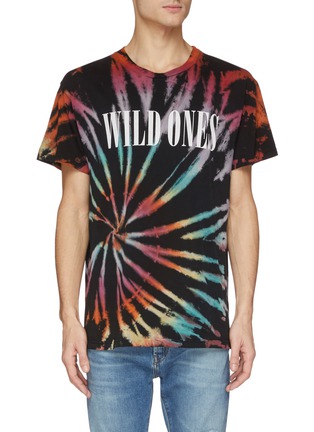 Main View - Click To Enlarge - AMIRI - 'Wild Ones' slogan print tie-dye effect T-shirt