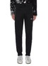 Main View - Click To Enlarge - AMIRI - Logo print leather stripe outseam track pants