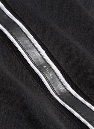  - AMIRI - Logo print leather stripe sleeve track jacket