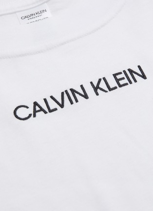  - CALVIN KLEIN UNDERWEAR - 'Statement 1981' stripe sleeve logo embroidered T-shirt