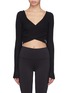 Main View - Click To Enlarge - ALO YOGA - 'Amelia Luxe' reversible cross front cropped knit top