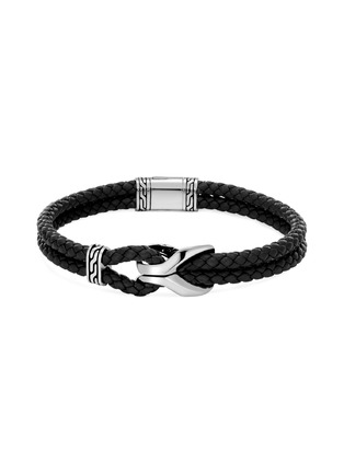Main View - Click To Enlarge - JOHN HARDY - Asli Classic Chain' silver braided leather bracelet