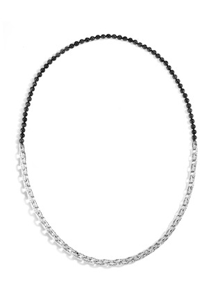 Main View - Click To Enlarge - JOHN HARDY - 'Classic Chain' onyx bead silver necklace