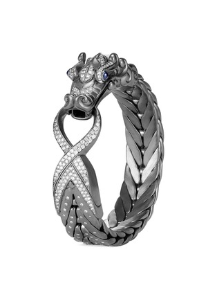 Main View - Click To Enlarge - JOHN HARDY - 'Legends Naga' diamond sapphire silver medium bangle