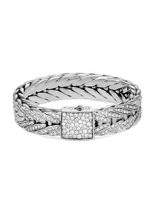 Main View - Click To Enlarge - JOHN HARDY - 'Modern Chain' diamond extra large silver bracelet
