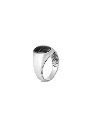 Main View - Click To Enlarge - JOHN HARDY - 'Asli Classic Chain' banded agate silver signet ring