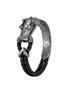 Main View - Click To Enlarge - JOHN HARDY - Legends Naga' sapphire rhodium silver braided leather bracelet