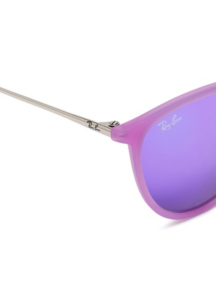 Detail View - Click To Enlarge - RAY-BAN - 'RJ9060S' rubberised front metal square junior sunglasses