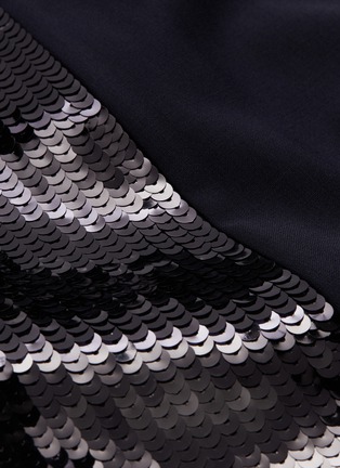 Detail View - Click To Enlarge - TIBI - Drawstring hem contrast back sequin dress
