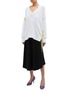 Figure View - Click To Enlarge - TIBI - Braided seam V-neck sweater