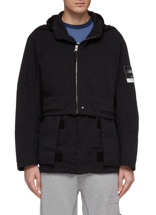 Main View - Click To Enlarge - STONE ISLAND - Retractable hood detachable hem HOLLOWCORE jacket