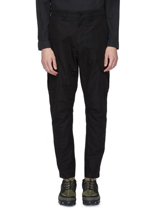 Main View - Click To Enlarge - STONE ISLAND - Cotton-flax poplin tapered cargo pants