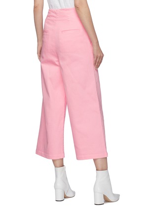 Back View - Click To Enlarge - TIBI - Garment dyed denim culottes