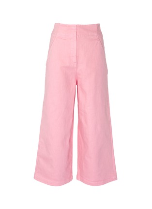 Main View - Click To Enlarge - TIBI - Garment dyed denim culottes