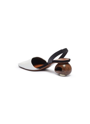  - NEOUS - 'Sarco' cutout sculptural heel slingback leather pumps