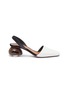 Main View - Click To Enlarge - NEOUS - 'Sarco' cutout sculptural heel slingback leather pumps