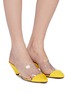 Figure View - Click To Enlarge - NEOUS - 'Eriopsis' PVC panel suede mules