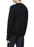 Back View - Click To Enlarge - MAISON MARGIELA - Contrast panel wool sweater